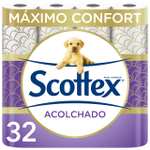 Scottex Acolchado Papel Higiénico Seco 32 rollos (Amazon Fresh)