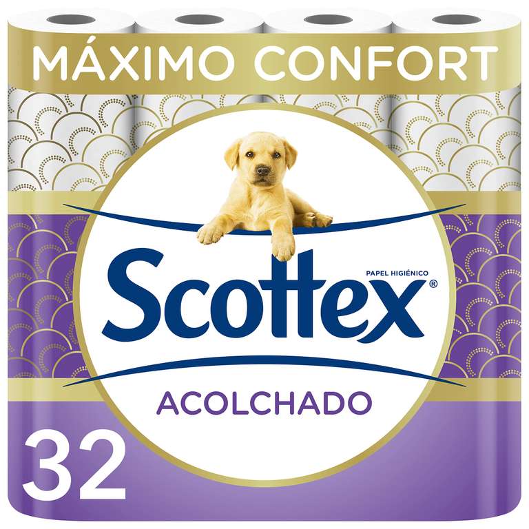 Scottex Acolchado Papel Higiénico Seco 32 rollos (Amazon Fresh)