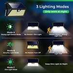 4x Luz Solar Exterior 185 LED/3 modos, 2200 mAH IP65