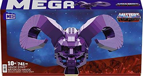MEGA Construx Masters of the Universe Báculo Havoc Cetro de Skeletor con bloques de construcción +700 piezas (Mattel HFC45)