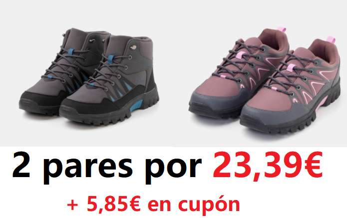DOS PARES zapatos Trekking por 23,39€ y 5,85 en cupón!! HOMBRE / MUJER / INFANTIL