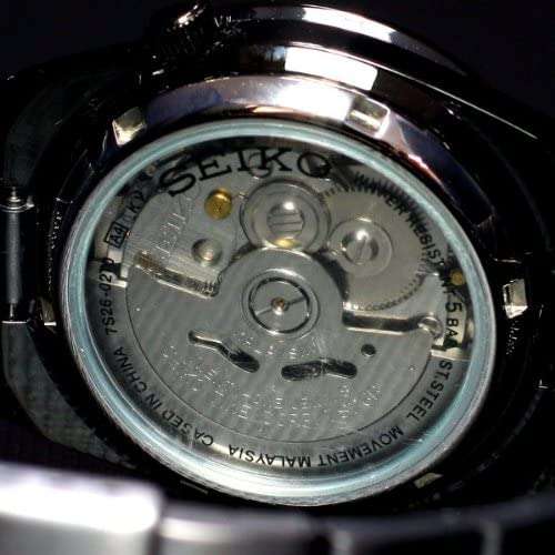 Seiko SNKE03K1 - Reloj de automático para Hombre, con Correa de Acero Inoxidable, Color Negro