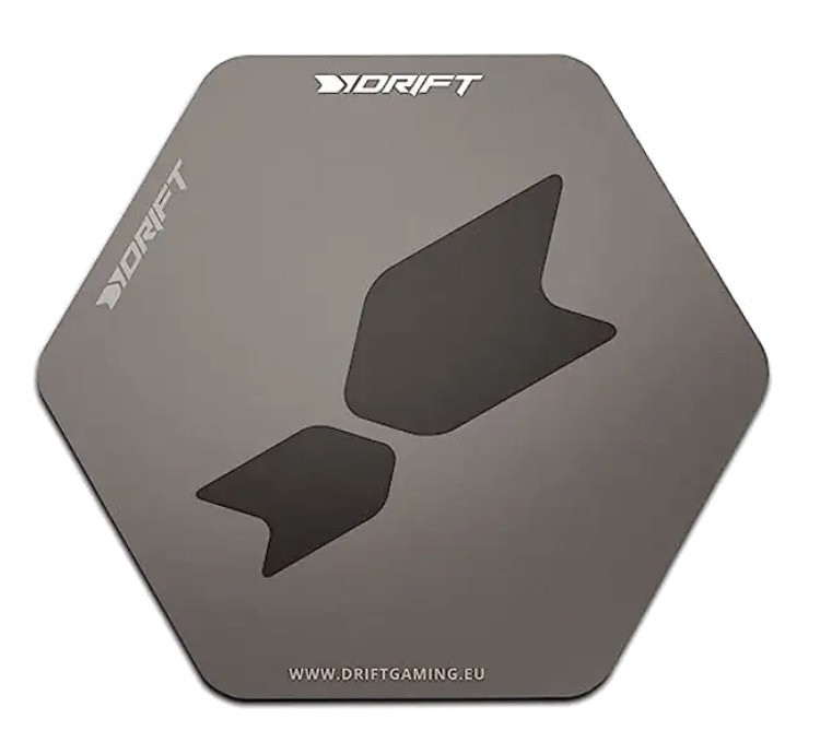 Alfombrilla gaming - Drift Gaming Floorpad, Vinilo, Lavable, Hexagonal, 100 cm, Resistente al agua