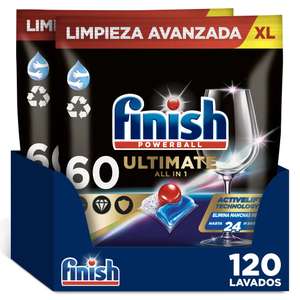 Finish Powerball Ultimate All in 1 Pastillas para el lavavajillas Regular 120 pastillas