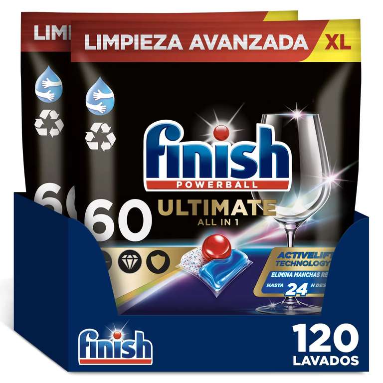 Finish Powerball Ultimate All in 1 Pastillas para el lavavajillas Regular 120 pastillas