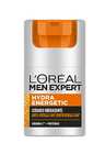3 x L'Oréal Men Expert Crema hidratante antifatiga para hombre, Crema Hydra Energetic para hombre con Vitamina C, 50 ml [Unidad 3'70€]