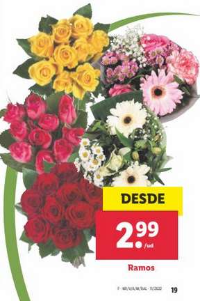 Ramos de flores desde 2,99 € Lidl