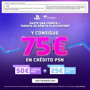 ¡Llévate 75€ crédito PSN al hacerte la Tarjeta Débito PlayStation!