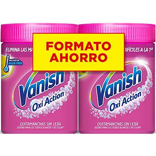 Vanish Oxi Action - Quitamanchas para Ropa Blanca y de Color, en Polvo, Sin Lejía - Pack de 2 x 900 g (compra recurrente)