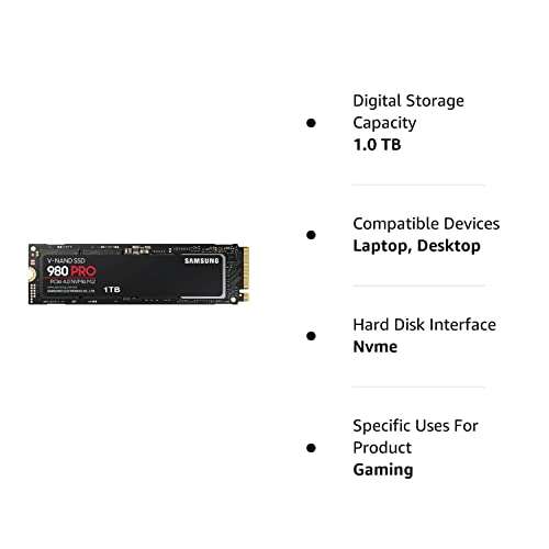 Samsung 980 Pro SSD 1TB PCIe NVMe M.2
