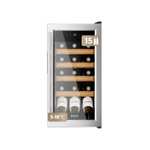 EVVO Vinoteca VT15 Inox – Enfriador de Botellas de Vino 15 Botellas, Vinoteca Pequeña Inox, Nevera para Vinos Silenciosa