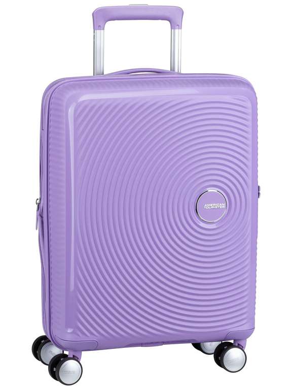 American Tourister Soundbox - Maleta EXPANDIBLE de Mano 55 x 40 x 20/23 cm - Trolley de Cabina Rígido, 35.5/41L, Morado