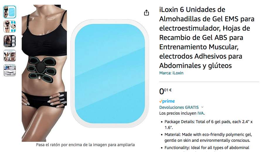 Electroestimulador Muscular Abdominales, EMS » Chollometro