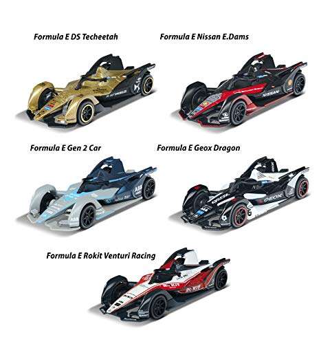Majorette Formula E GEN2 Car - Set de Regalo para Coches de Carreras (5 Unidades, en Caja de Regalo)