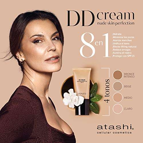 DD Cream Antiedad, Tratamiento con Color, No Makeup  Makeup, Atenúa Manchas y Minimiza Poros, Con Retinol, Airless y Efecto Buena Cara