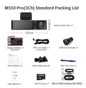 DashCam M550 PRO 3CH 4k+1080p