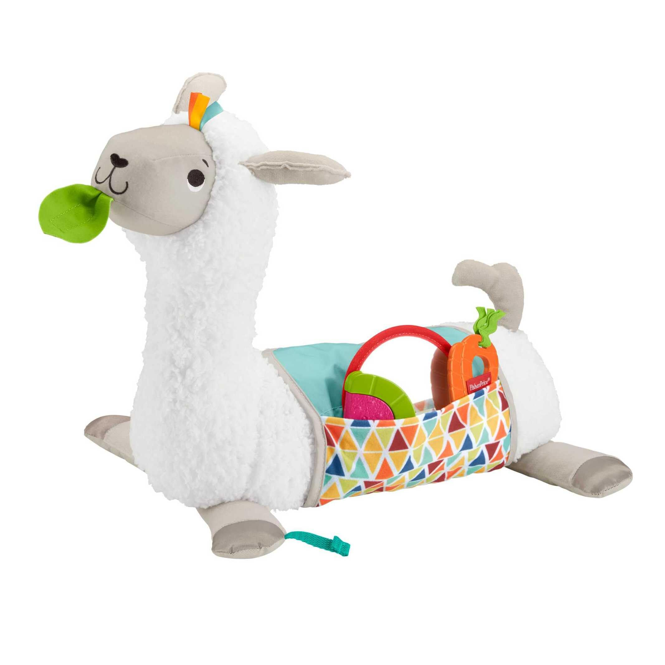 Fisher-Price Llama Crece Conmigo, cojín Juguete sensorial para bebé recién Nacido