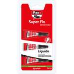 3 X Pegamento Instantáneo Líquido Super Fix Liquido 3X1 Gramo, Perfecto para Reparaciones Rápidas y Duraderas, Cierre Seguro