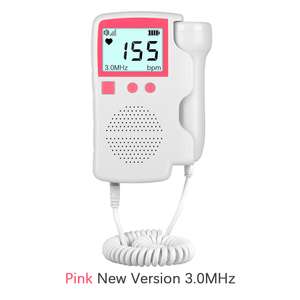 Monitor de ritmo cardíaco Fetal Doppler actualizado de 3,0 MHz, Detector de ritmo cardíaco con sonido Fetal para bebés embarazadas en casa