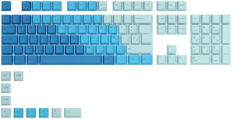 Imagen de GLORIOUS GPBT Keycaps PBT Perfil C