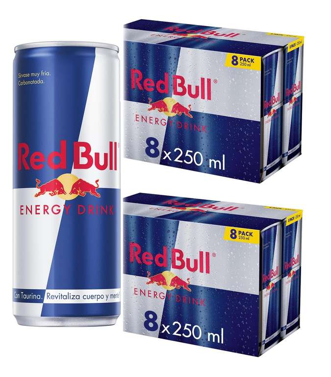Pack Red Bull 16 latas 250ml solo 11.6€