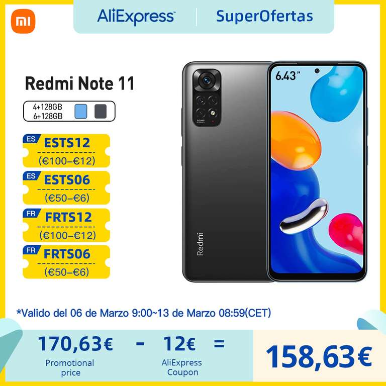 Xiaomi Redmi Note 11 Versión global (ENVIO DESDE ESPAÑA)