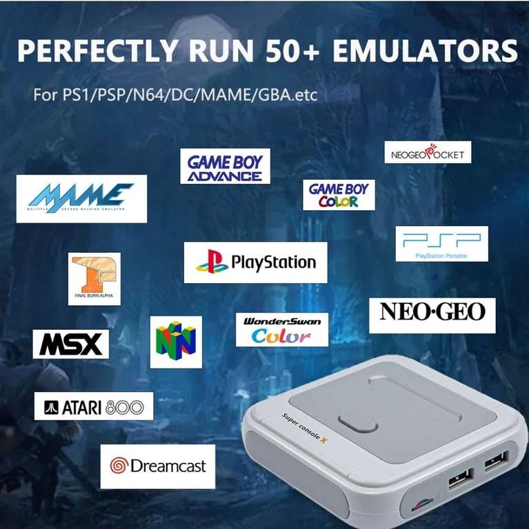 Consola Retro | Super Console X | 64/128/256GB - PSP/PS1/MD/N64