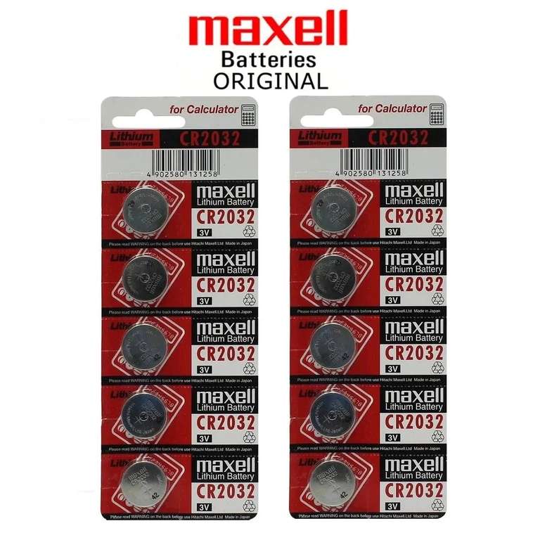 10 pilas de botón Maxell