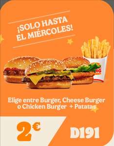 Hamburguesa + Patatas x 2€ - Burger King