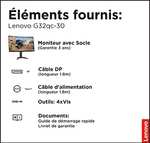 Lenovo G32qc-30 - Monitor Gaming Curvo 31.5" 2K QHD con EyeSafe (VA, 165Hz, 1ms, HDMI+DP, Cable DP, FreeSync Premium, Altavoces)