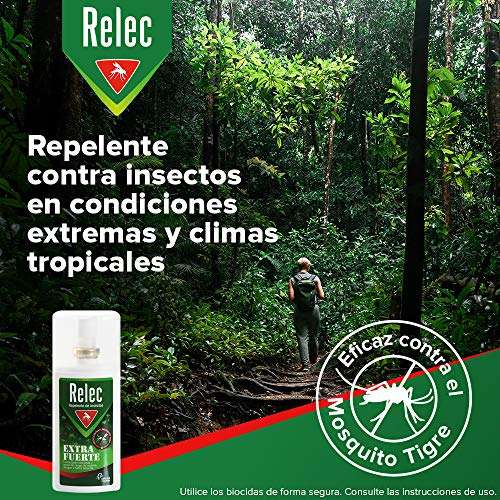 Relec Extra Fuerte Spray Antimosquitos Eficaz Contra El Mosquito Tigre, Eficacia y Protección Contra las Picaduras de Mosquitos