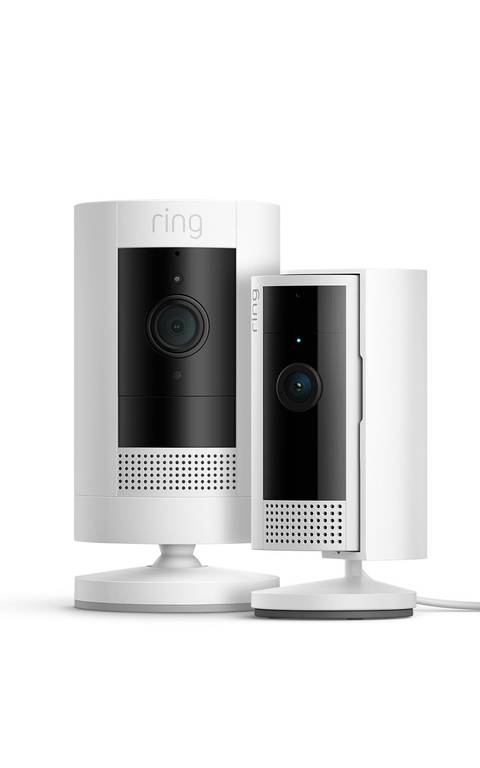 Ring Cámara exterior con batería (Stick Up Cam) + Cámara interior (Indoor Camera, 2.ª gen.) | Cámaras de vigilancia wifi con vídeo HD