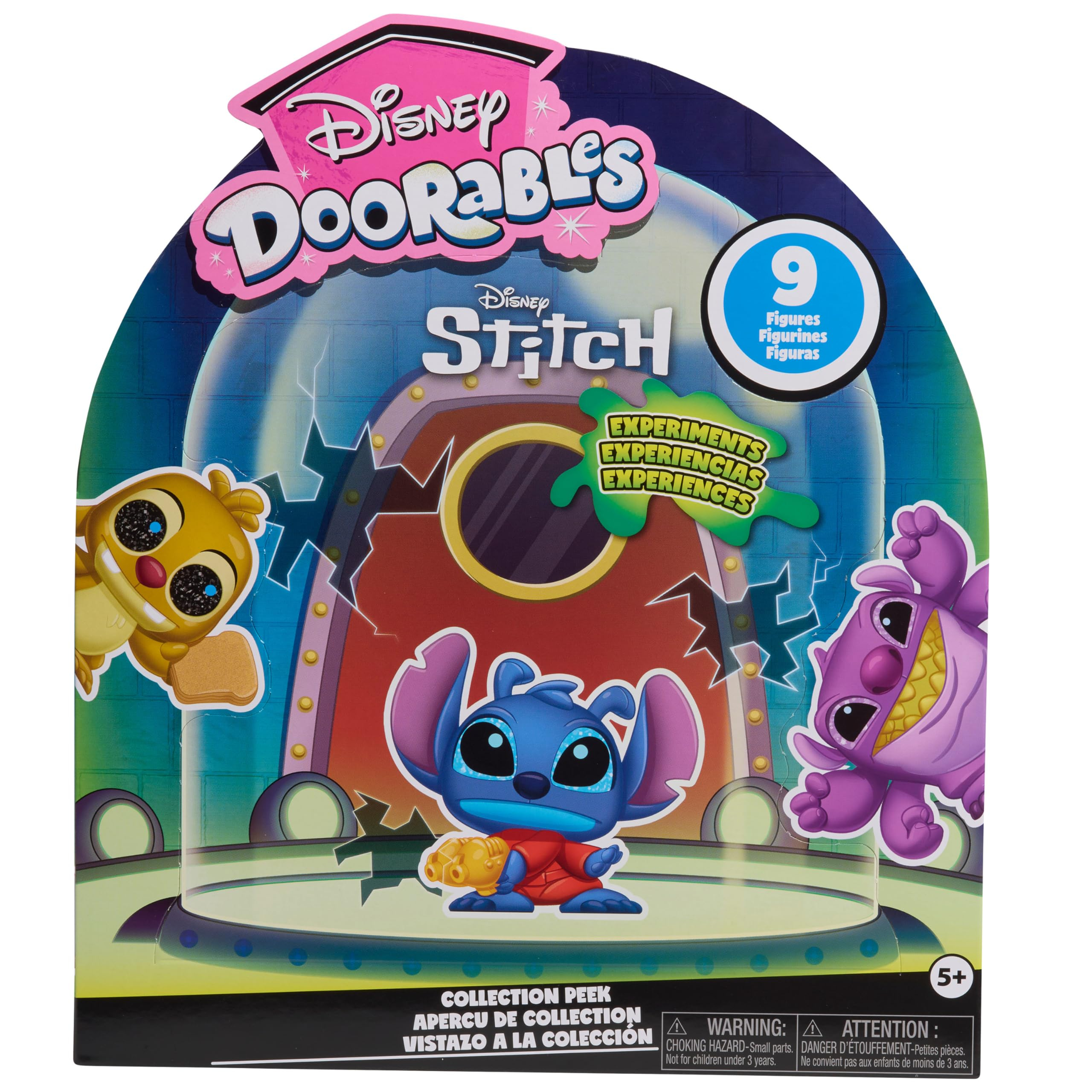 Disney Doorables Stitch Experiments Collection Peek Figuras Coleccionables (Reacondicionado - Como Nuevo)