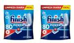 160 pastillas Finish Powerball Power All in 1 Pastillas para el lavavajillas, 2x 80 pastillas. 0'10€/lavado