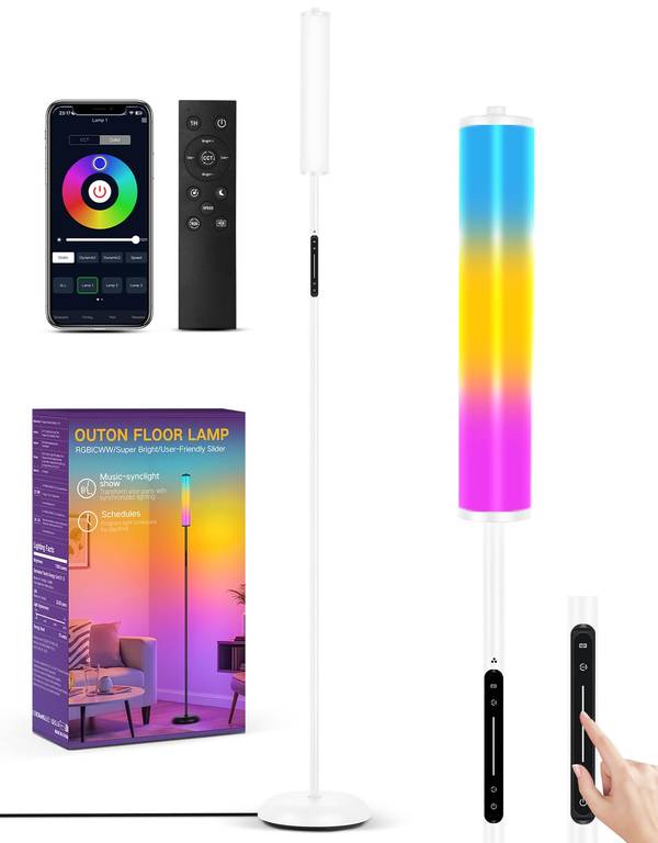 Lámpara de Pie LED con Control Remoto y App, 1500 LM