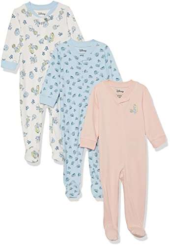 Amazon Essentials Baby Disney Star Wars Marvel Snug-fit Cotton Footed Pajamas Durmientes Unisex bebé (Pack de 2). Talla 0 meses