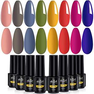 Pack de 8 Colores de esmalte Semipermanente para uñas de gel