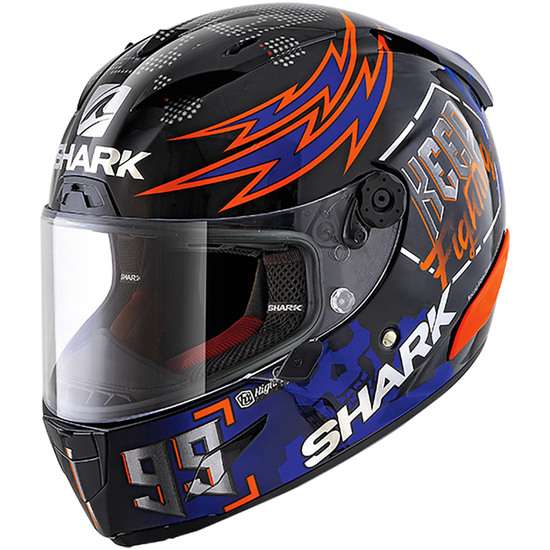 Casco de moto SHARK RACE R PRO REPLICA LORENZO CATALUNYA GP 2019 BLACK / RED / BLUE tallas S, M y L