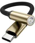 Adaptador USB-C a Jack 3.5 mm AUX, Cable Adaptador de Audio para Auriculares (Gold)