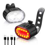 Blendura Luces Bicicleta Delantera y Trasera, USB Recargable