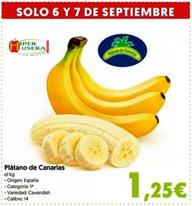 Plátano de Canarias a 1,25€ el Kilo