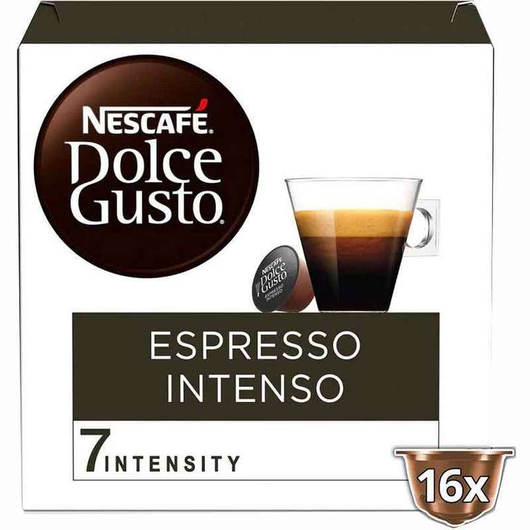 Café espresso Intenso, Café con Leche, Café cortado o Café Espresso Intenso Descafeinado. Caja de 16 Unidades, envío Gratuito.