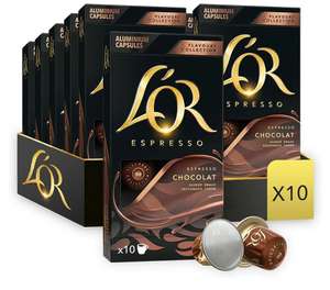 L'OR Flavours Espresso Cápsulas de Café Chocolate | Intensidad 8 | 100 Cápsulas Compatibles Nespresso