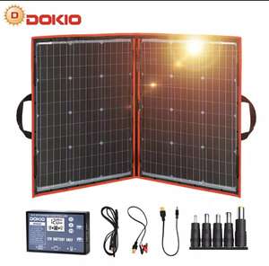 Dokio - Panel solar plegable de 12 V, 18 V, 100 W (55 Wx2 uds.) ( el 11 de septiembre a las 10:00)