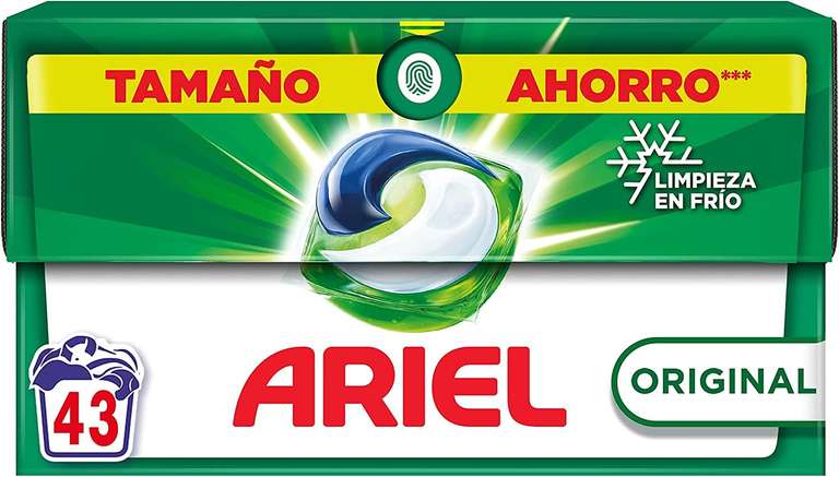 3×2 Ariel Original Todo En Uno Pods, Detergente Lavadora Liquido en Capsulas/Pastillas, 43×3