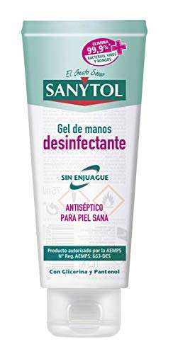 Sanytol - Gel de Manos Desinfectante Hidroalcohólico, Sin Enjuague, Hipoalergénico - Tubo de 75 ml (cantidad mínima: 3)