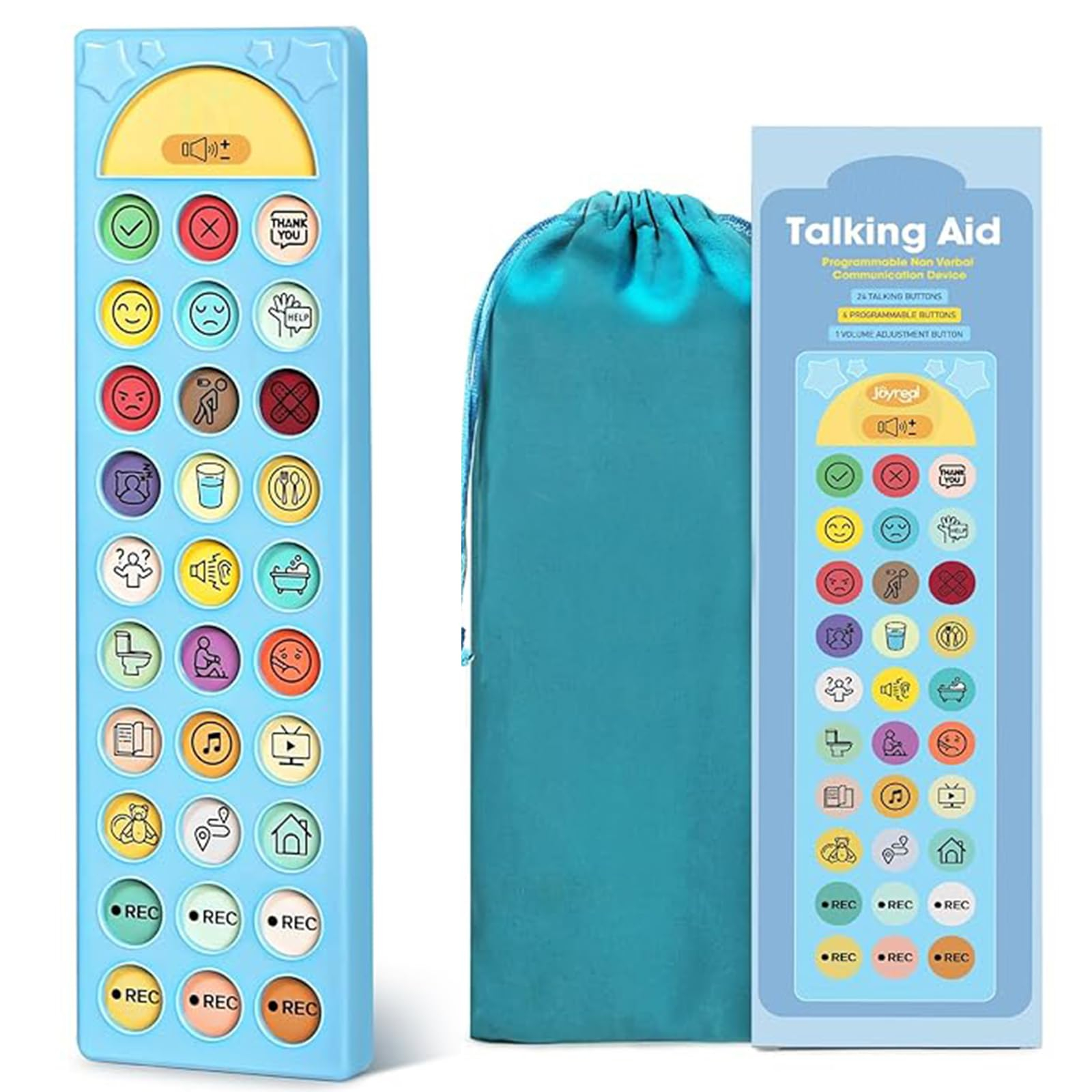 Dispositivo CAA para Autismo, Herramienta de Comunicación No Verbal con 6 Botones Programables y Volumen Ajustable