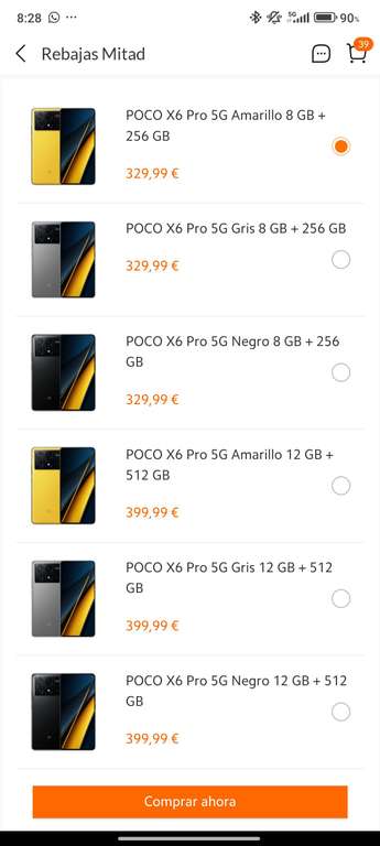 Poco X6 Pro (8gb 256gb). Con mi points 211€
