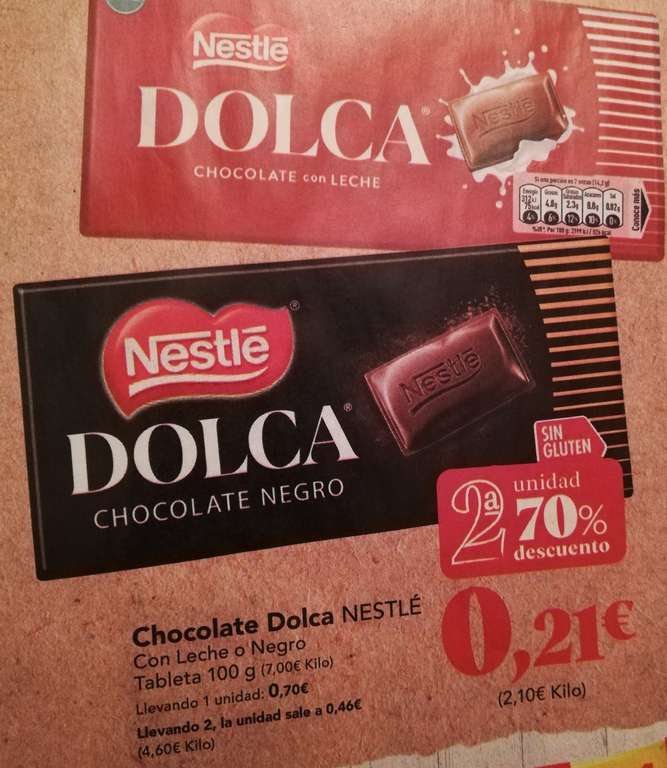 Chocolate Nestlé ( Dolca). Gadis.