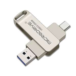 Pendrive Dual 256GB OTG. USB 3.0 y Tipo C